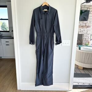 Rivet Utility Long Sleeve Utility Artist Long Sleeve Jumpsuit Blue L